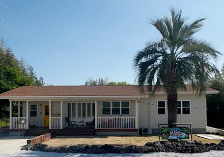 素材にこだわるポリネシアンガーデン